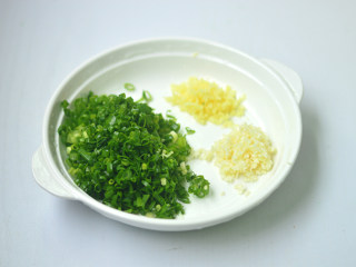 Cut green peppers into sections and remove the seeds.
