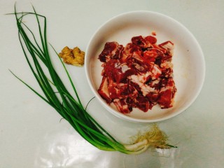 Blanch pork ribs to remove impurities, then drain.