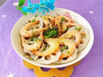 Garlic Lotus Root Shrimp