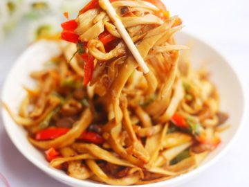 Shredded King Oyster Mushrooms